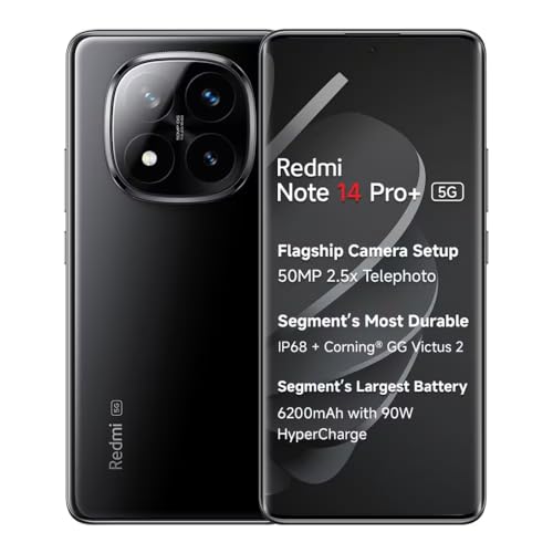 Xiaomi Redmi Note 14 Pro+ Plus 5G + 4G LTE (256GB + 8GB) NFC Rilasciato tutti gli operatori con Nom Modello Global 6.67