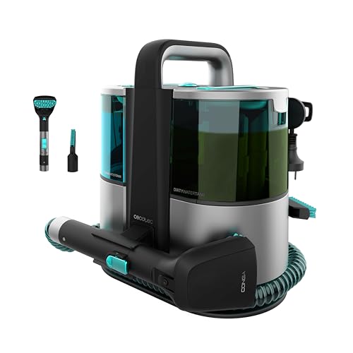 Cecotec Aspirapolvere a filo per Tappezzeria Conga 4000 Carpet&Spot Clean XL, 400 W, 2 serbatoi: acqua pulita e sporca, spruzzo d'acqua e aspirazione da 12 kpa, raggio d'azione di 5 metri