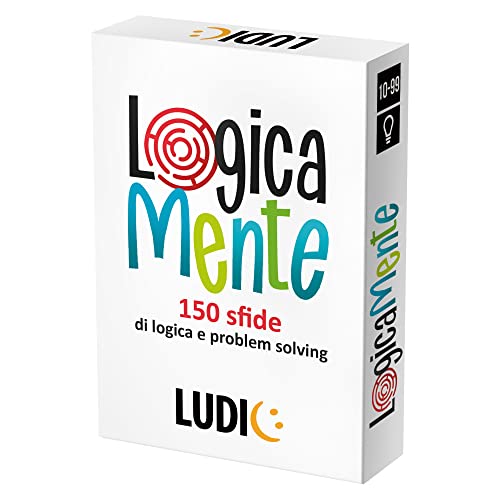 Ludic - Logicamente - 150 Sfide di Logica e Problem Solving | Giochi di Carte, Perfetto Gioco Da Tavolo Per Tutta La Famiglia, Giochi Di Società Per Adulti e Ragazzi. Regalo Compleanno, Regalo Natale