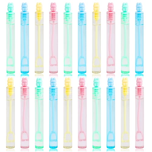 SULOLI 20 Pezzi Mini Bolle di Sapone,Bolle di Sapone con Coniglietti,Giocattolo per Bambini,Regalo per Fine Festa Compleanno
