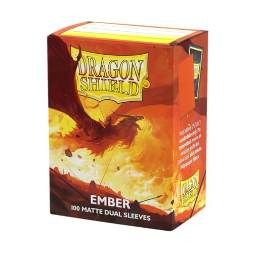 Dragon Shield – Custodia per carte di credito opaca Dual Ember Alaric Revolution Kindlerh (arancione) 100 CT dimensioni standard – Custodia per carte MTG liscia e resistente
