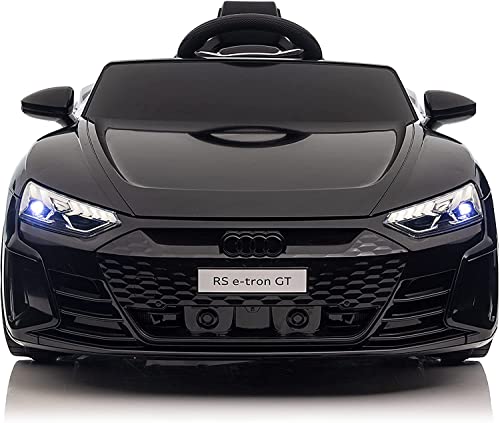 Audi RS etron GT Macchina Elettrica Per Bambini 12V con Auto Elettrica con Cinture di Sicurezza a 3 Punti Porte Apribili e Fari a Led Nero