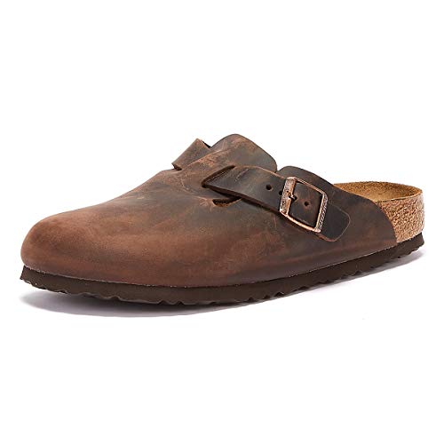 Birkenstock Boston 860133, Zoccoli unisex adulto, Marrone (Habana), EU 43 (stretta)