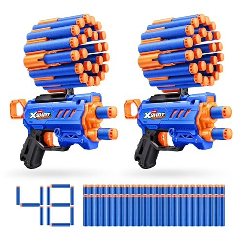 XSHOT Insanity Micro Blaster di ZURU con 48 Darts (2 PK) in gommapiuma con tecnologia Air Pocket e scomparto per Dart, giocattolo da usare all’aperto per bambini e bambine