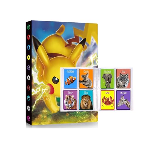 Raccoglitore carte, Album di carte, Album per giochi di carte collezionabili, Porta carte 4 tasche, 30 pagine Capacità 240 card (A1)