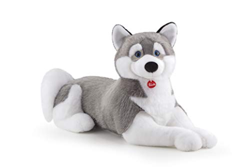 Trudi Husky Marcus Cane peluche gioco, regalo Natale e compleanno | 47x58x100cm taglia JUMBO | Classici cani peluche | modello 22277
