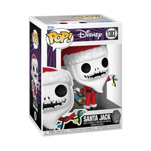 Funko Pop! Disney: The Night Before Christmas 30th - Santa Jack Skellington - The Nightmare Before Christmas - Figura in Vinile da Collezione - Idea Regalo - Merchandising Ufficiale - Movies Fans
