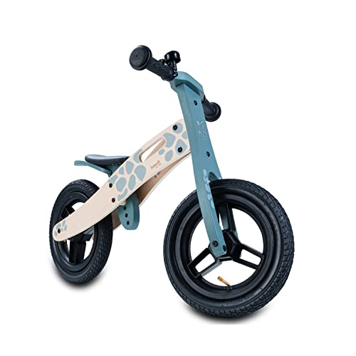 hauck Bici Senza Pedali Balance N Ride - Bicicletta Bambini Legno (Testato FSC®) dai 2 Anni Fino a 20Kg - Sella Regolabile, Ruote 12