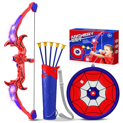 Giocattoli 3 4 5 6 7 8 anni Ragazzo Spider giocattoli 3-9 anni Freccia e Arco Giocattoli per Bambini da 3 4 5 6 anni Regalo Ragazzo 3-8 anni Regali NataleGiochi all'aperto per bBambini 3-7 anni