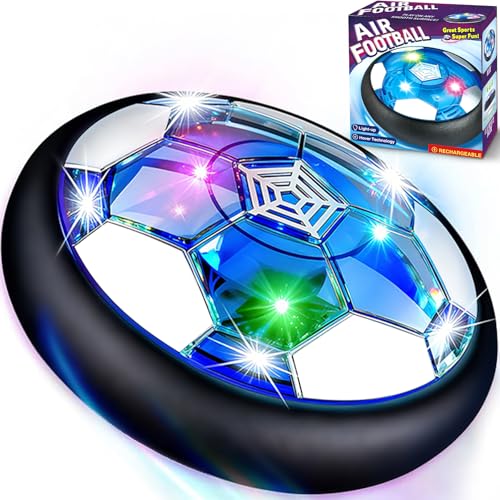 lenbest Pallone Calcio Fluttuante - LED Ricaricabile - Giochi Regalo Bambini da 3 a10 Anni, Maschio - Natale Compleanno