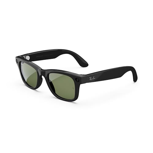 Ray-Ban Occhiali da sole unisex RAY-BAN META RW 4006 WAYFARER Nero/G- Classic Green 50/22/150, Nero/G- Verde classico, 50/22/150