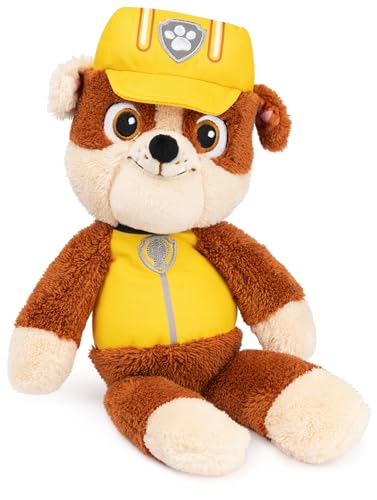 Paw Patrol GUND, Peluche Rubble Take Along, Giallo e Marrone, 30 cm, +1 Anno