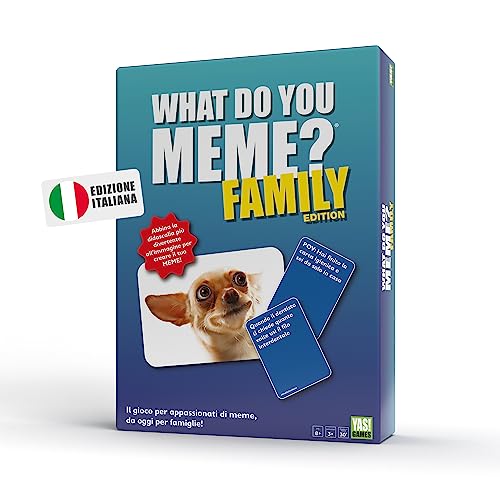 YAS Games - What Do You Meme Family - L'unico in Italiano - Party Game per 3 o più giocatori dagli 8 anni in su