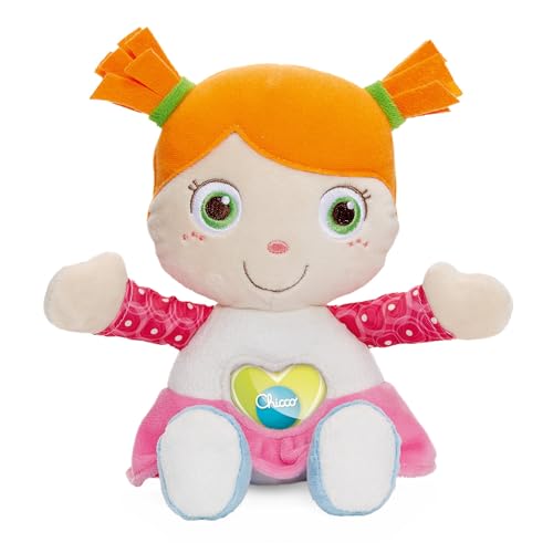 Chicco Emily Prima Bambola, Gioco per neonati e bambini, Pupazzo con Materiali Morbidi e Imbottitura, Sonaglio, Rosa, Lavabile in Lavatrice, Idea regalo, Giocattolo per bambini, 0 Mesi+