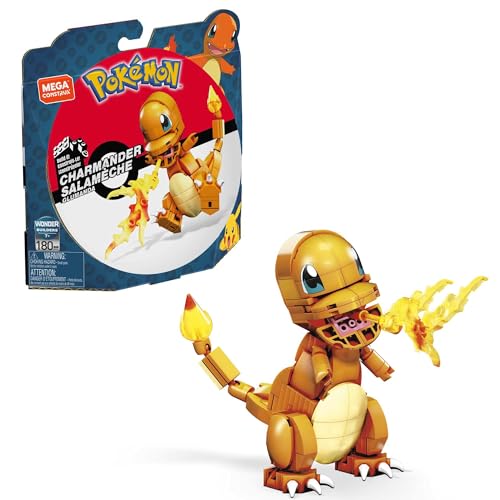 MEGA- Pokémon Personaggio Charmander Assemblabile Giocattolo per Bambini 1+ Anni, GKY96