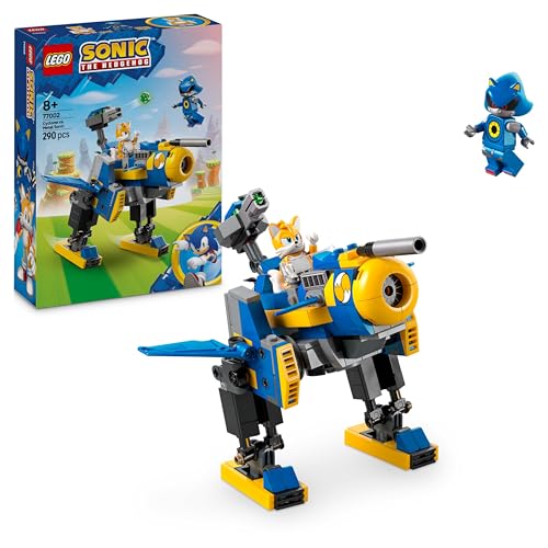 LEGO Sonic Cyclone vs. Metal Sonic, Giochi d'Azione per Bambini e Bambine da 8 Anni in su con Mech Robot Giocattolo Trasformabile e Personaggio di Tails, Idea Regalo di Compleanno da Collezione 77002