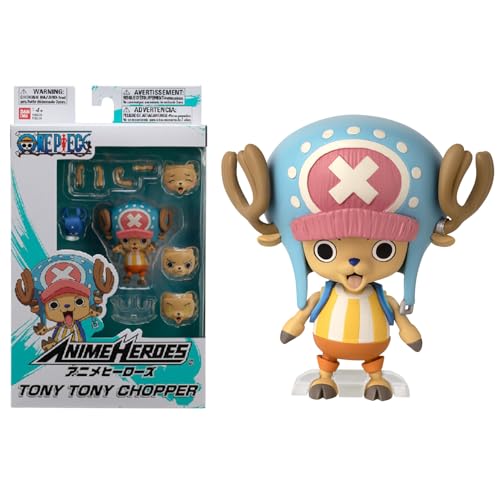 Bandai - Anime Heroes - One Piece - Figurina Anime Heroes 7 cm - Tony Tony Chopper - Licenza Ufficiale One Piece - Figurina d'azione articolata Chopper - Giocattolo Bambini 4 Anni e + - 36936