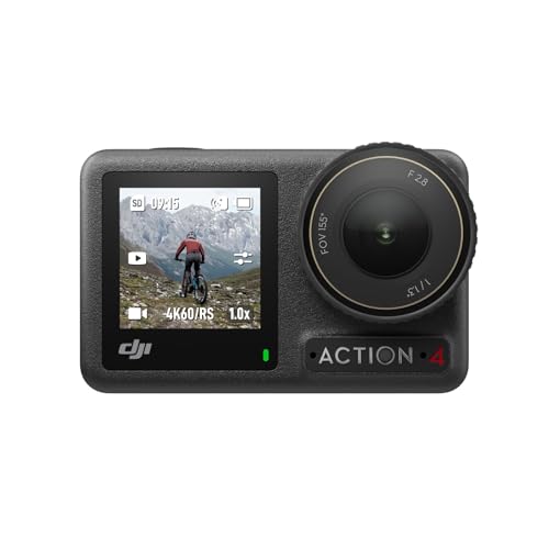 DJI Osmo Action 4 Combo Standard cam impermeabile 4K/120fps con sensore 1/1.3”, incredibili immagini con scarsa illuminazione, prestazioni cromatiche a 10 bit e D-Log M, batteria da 1770 mAh