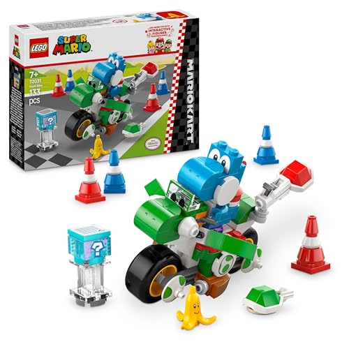LEGO Super Mario Kart : Moto Yoshi, Giocattolo Interattivo da Costruire, Giochi d'Avventura per Bambini e Bambine da7 anni in su, Idea Regalo di Compleanno Nintendo da Collezione 72031