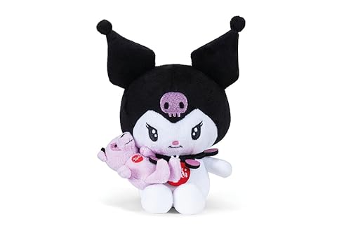 Trudi Kuromi e l'amico Orso Ettore | Peluche, idea regalo, Kuromi anniversary | 15x14,5x10 cm taglia XS | Hello Kitty and friends | modello 25046