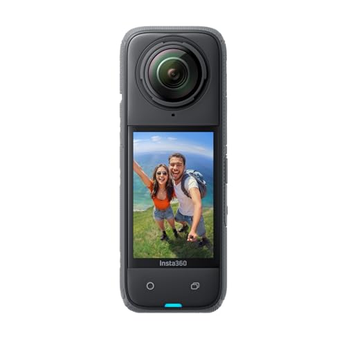 Insta360 X4 - Action Cam 360° 8K Impermeabile, Video Grandangolari in 4K, Effetto selfie stick invisibile. Protezioni Lenti Rimovibili, Autonomia Batteria 135 min, Editing IA, Stabilizzazione, Sport