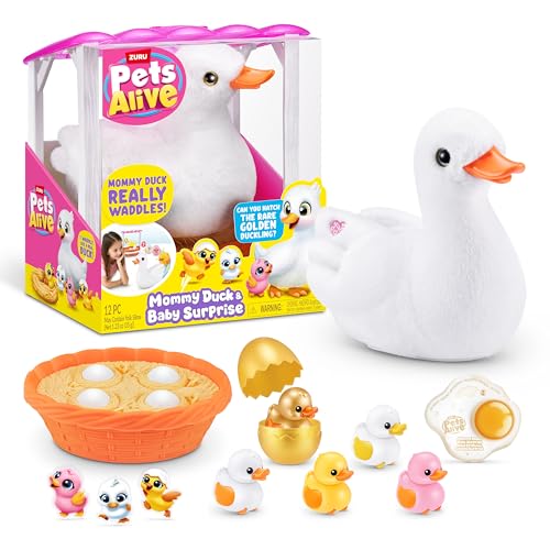 Pets Alive Giocattolo interattivo per bambine Mommy Duck & Baby Surprise da ZURU