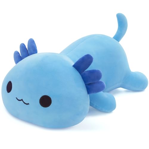 Yeqivo Orsi di peluche Animali imbalsamati Giocattoli di peluche Regalo per Bambino Fidanzata 13.5 Pollici per Natale San Valentino Compleanno Matrimonio Festa（30CM,Axolotl Blu）