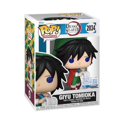 Funko Pop! Animation: Demon Slayer - Giyu - (Holidays)- Esclusiva Amazon - Figura in Vinile da Collezione - Idea Regalo - Merchandising Ufficiale - Anime Fans