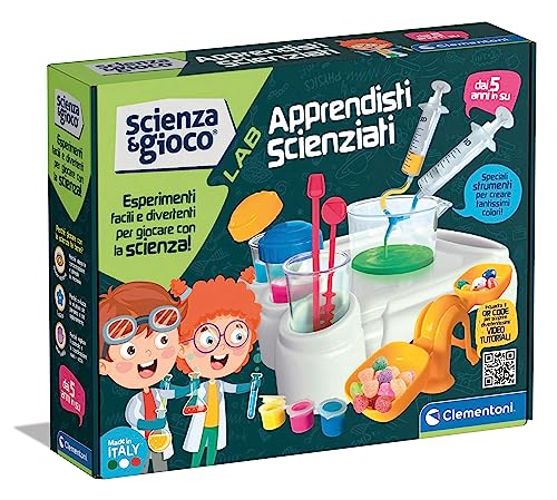 Clementoni Scienza e Gioco Lab - Apprendisti Scienziati, Laboratorio di Chimica Bambini 5+ Anni, Esperimenti e Strumenti Scientifici, con Contenuti Multimediali, Made in Italy, Lingua Italiana, 19362