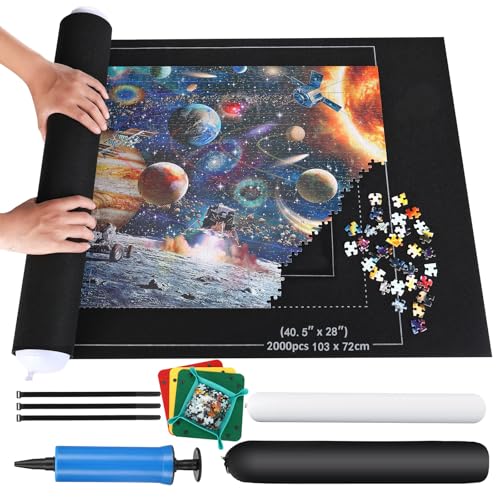 Tappeto puzzle 2000 Pezzi Rotolo di Puzzle,Puzzle Roll Set,Coperte Puzzle,Tappetino Puzzle,Risparmio Puzzle,Puzzle Roller,Puzzle Portatile Tappetino,Puzzle Tappetino