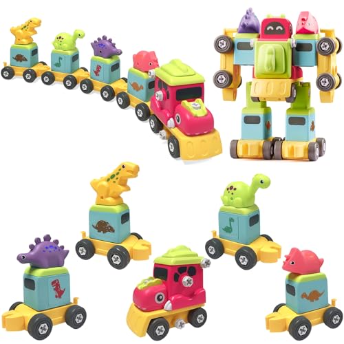 TOYABI Idee Regalo, 77PCS Dinosauri Giocattoli, Transformers Giocattoli Divertenti, Adatti 2 3 4 5 6 7 Anni Bambino E Bambina, Ideali Regali Di Natale