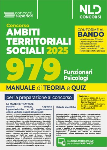 Concorso ATS (Ambiti Territoriali Sociali) per 979 funzionari psicologi (Cod. C.). Manuale con teoria e quiz conforme al bando. Con espansione online