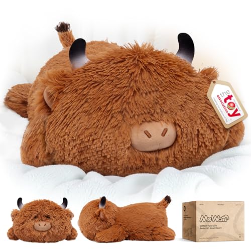 Mewaii Cuscino di Peluche Stitch Mucca delle Montagne Kawai Giocattolo Abbraccio Animali di Peluche Natale Compleanno Regalo per Ragazze Ragazzi Amici 33CM