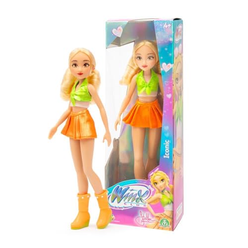 Winx – Stella Iconic, Bambola 27 cm Snodata con Outfit Glamour della Serie TV, Giocattolo per Bambina e Bambini dai 4 Anni