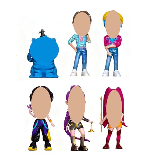 Auklet®K-P0p Cacciatori di Demonii Figurine da Collezione 6 pezzi – 7,9-10,4 cm PVC Anime Actionfigures Rumi/Mira/Zoey, Merch Modello per Decorazione, Collezione & Regalo per Fans Bambini Adulti (B)