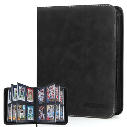 JoyHood Album per Top Loader, Raccoglitore Top Loader per 112 Top Loaders, Album Carte da Collezionabili con 4 Tasche, Scuro (Solo per Top Loader)
