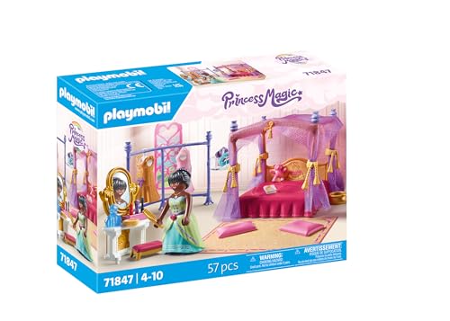 PLAYMOBIL | Princess Magic | Camera da letto della principessa con spogliatoio | Set giocattolo della principessa | Giocattolo da favola per bambini dai 4 anni in su | 71847