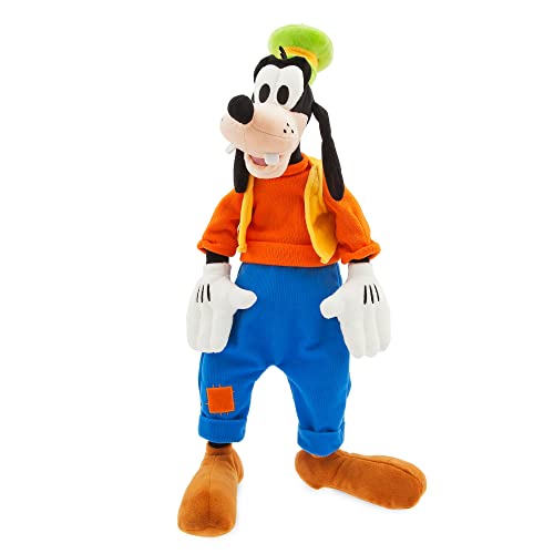 Disney Store Peluche Ufficiale Medio per Bambini Pippo, 50 cm, Personaggio coccoloso con Toppa Ricamata sui Pantaloni, Cappello a Cilindro Incluso - per Bimbi dai 0 Anni in su