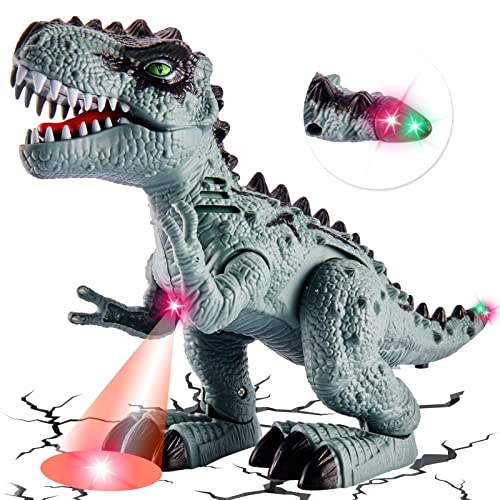 TOEY PLAY Dinosauro Giocattoli T-Rex per Ragazze dei Ragazzi, Dinosauro che Cammina, Dinosauri Giocattolo con Luci e Suoni, Giochi Dinosauri 3 4 5 6 Anni, Educativo Regalo per Bambini