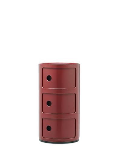 Kartell Componibili, Mobile Contenitore 3 Elementi, Bordeaux