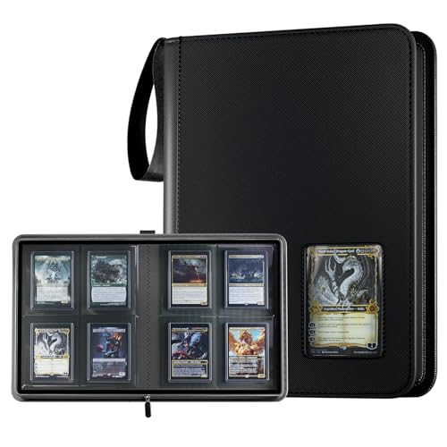 ProCase Albume con Top Loader per Carte, con 4 Scomparti per 144 Carte da Collezione O Sportive, Compatibile con TCG, MTG in Top Loader 3