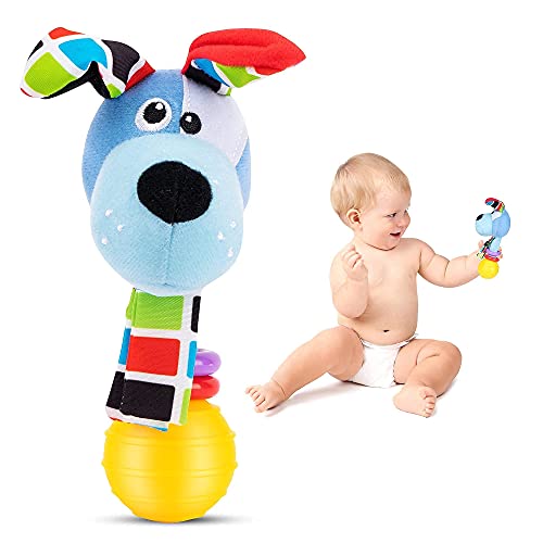 LUDAZON Sonaglio Neonato Montessori, Giochi Bambini 0-3, 3-6, 6-9 Mesi, Maracas per Neonati, Sonagli, Sonaglini Sensoriali, REGALI DI NATALE, Guarda il video