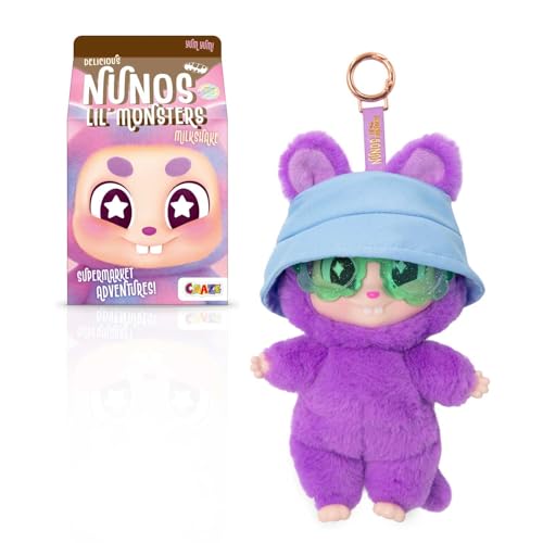 CRAZE Nunos Lil’ Monsters Peluche Orsetto con Abiti e Occhiali – Pupazzo Morbido da Collezione per Bambini dai 3 Anni – Giocattolo Peluche in Scatola Sorpresa