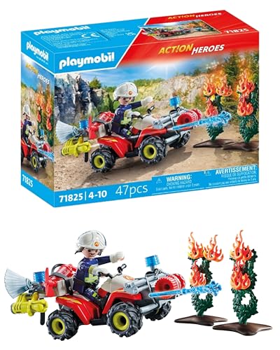 PLAYMOBIL | Action Heroes | Quad dei pompieri | Autopompa | Giocattoli per bambini dai 4 anni in su | 71825