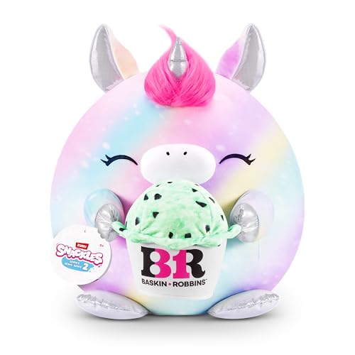 Snackle Serie 2 Snackle da 20 cm di ZURU, peluche batuffoloso, coccoloso e schiacciabile da 20 cm, Shark (Hershey, Cookie n Cream)