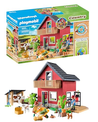 PLAYMOBIL Country 71248 Piccola Fattoria, casa con tanti animali da cortile, fattoria biologica, giocattolo sostenibile per bambini dai 4 anni in su