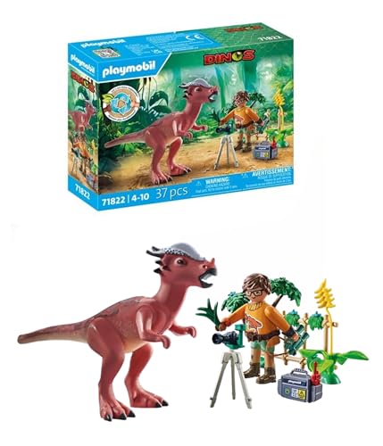 PLAYMOBIL | Dinos | Osservazione dello Stygimoloch | Set di gioco con dinosauri | Giocattolo avventuroso per bambini dai 4 anni in su | 71822