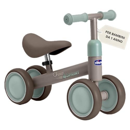 Chicco Ride-ON Quadriciclo Senza Pedali, Bicicletta Senza Pedali Equilibrio per Bambini, Guida Fluida, Ruote in gomma, Morbida Sella Antiscivolo, Manici Antiscivolo, 1-3 Anni, max 20 kg, Beige