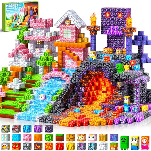 LUVTOY Costruzioni Magnetiche per Bambini - 150 Pezzi Costruzioni cubi magnetici per Bambini - Giochi blocchi Magnetici per Bambino 3 4 5 6 7 8 9 10 Anni - Regali di Compleanno 3-10 Anni Natale