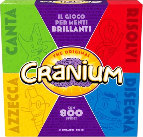 FUNKO Games - CRANIUM Classique - Divertente gioco da Tavolo - Adulti e bambini dai 12 anni - 800 sfide da giocare in famiglia o con gli amici - Materiale incluso - 45 minuti - 4 giocatori e più